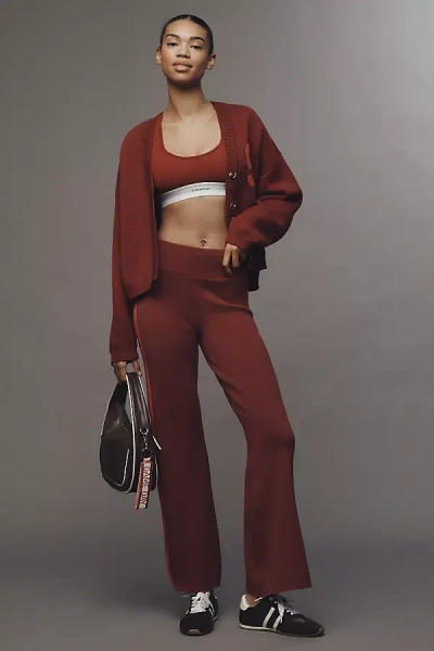 Spiritual Gangster Blake Wide-leg Track Pants In Brown