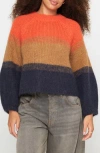 Spiritual Gangster Blythe Colorblock Sweater In Multi