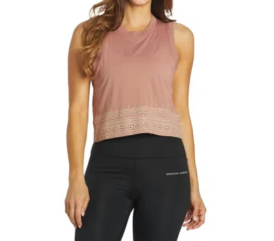 Spiritual Gangster Box Crop Tank Top In Cappucino In Multi