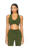Spiritual Gangster Calypso Longline Sports Bra In Green
