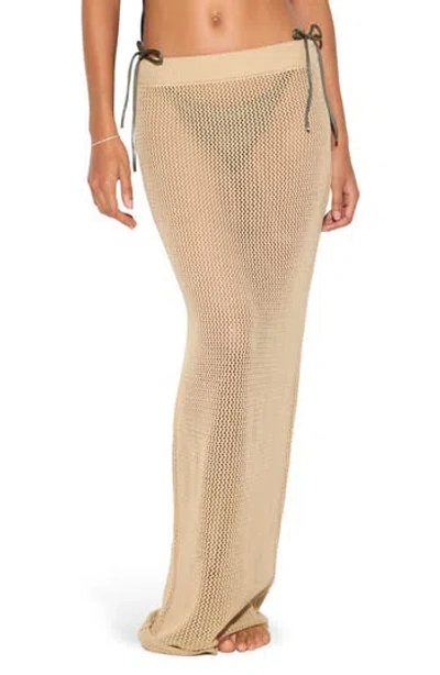 Spiritual Gangster Carmen Crochet Maxi Skirt In Brown