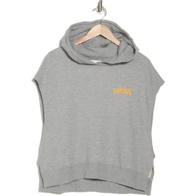 Spiritual Gangster Carpe Diem Haven Cap Sleeve Hoodie In Heather Ash