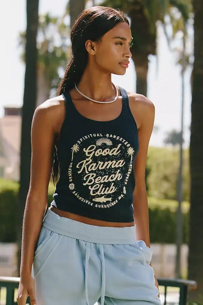 Spiritual Gangster Club Tank Top In Blue