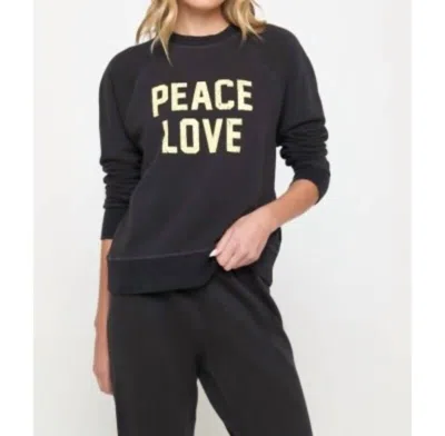 Spiritual Gangster Crackle Peace Forever Crew Sweater In Grey