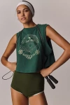 Spiritual Gangster Crawford Crop Tank Top In Green