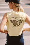 Spiritual Gangster Crawford Crop Tank Top In Yellow