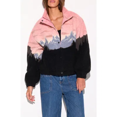 Spiritual Gangster Dawn Amari Faux Shearling Jacket In Black