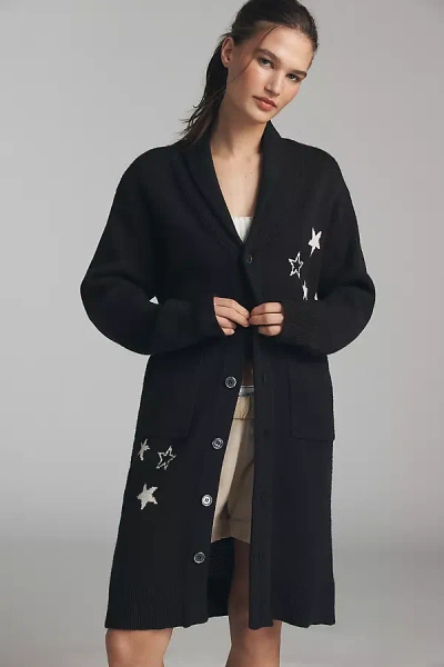 Spiritual Gangster Divine Eye Estelle Cardigan Sweater In Black