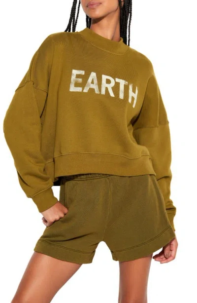 Spiritual Gangster Earth Palisades Cotton Fleece Graphic Sweatshirt In Verve