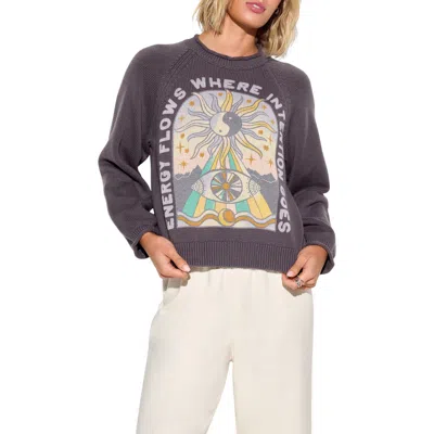 Spiritual Gangster Energy Flow Seek Cotton & Cashmere Sweater In Black