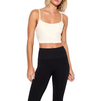 Spiritual Gangster Exhale Crop Camisole In White
