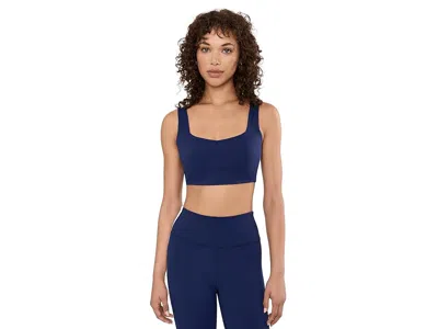 Spiritual Gangster Ezra Longline Bra Women's Bra Indigo/white/beachwood: Lg In Multi