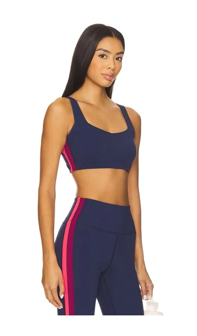 Spiritual Gangster Ezra Longline Sports Bra In Blue