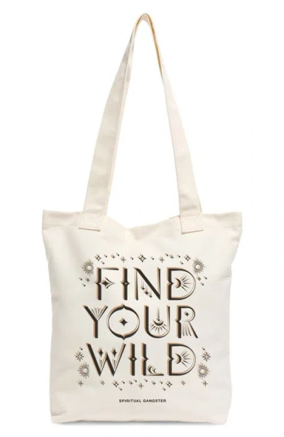 Spiritual Gangster Find Your Wild Essential Tote In Orange