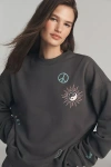 Spiritual Gangster Good Vibes Roam Crew-neck Sweatshirt In Black