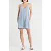 Spiritual Gangster Hacienda Chambray Romper In Blue