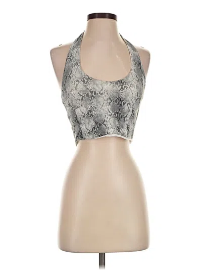 Pre-owned Spiritual Gangster Halter Top Silver Halter Neckline Tops