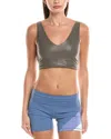 Spiritual Gangster Harlow High Gloss Crop Tank In Green