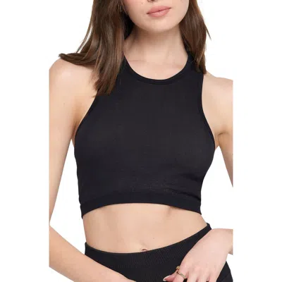 Spiritual Gangster Icon Jacquard Crop Tank In Black