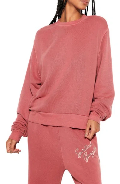 Spiritual Gangster Insignia Bardot Sweatshirt In Canyon