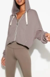 Spiritual Gangster Insignia Farrah Zip Hoodie In Gray