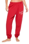 Spiritual Gangster Insignia Portia Cotton Sweatpants In Red