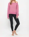 Spiritual Gangster La Vida Off Shoulder Sweatshirt In Pink Haze