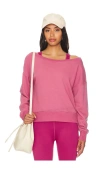 Spiritual Gangster La Vida Off Shoulder Sweatshirt In Pink Haze