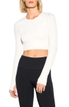 Spiritual Gangster Liberty Crop Long Sleeve In White