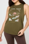 Spiritual Gangster Live Free Jade Tank In Spruce