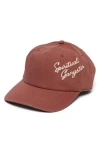 Spiritual Gangster Logo Script Dad Cap In Brown