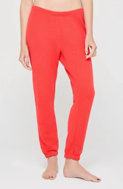 Spiritual Gangster Love Heart Luna Sweatpants In Poppy