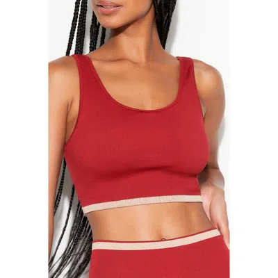 Spiritual Gangster Love Longline Sports Bra In Red