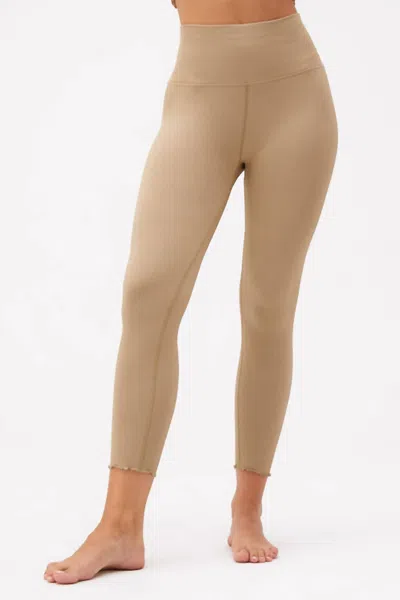 Spiritual Gangster Love Sculpt Ruffle Leggings In Desert In Animal Print