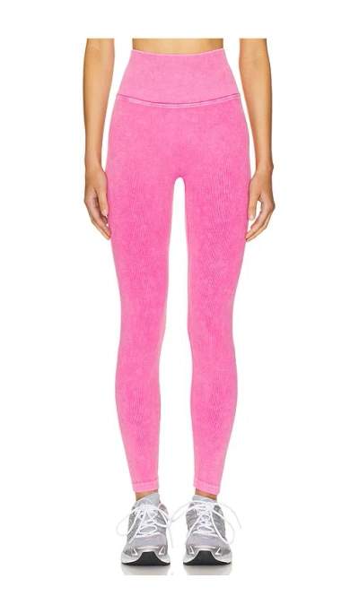 Spiritual Gangster Power Moves Ribbed Leggings In Neon Pink