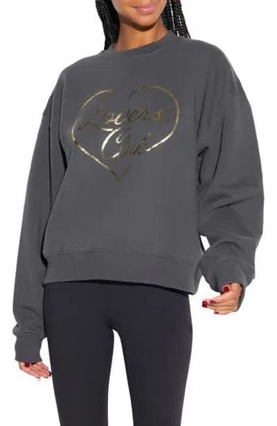 Spiritual Gangster Lovers La Brea Cotton Sweatshirt In Gray