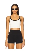 Spiritual Gangster Luca Crop Tank Top In Brown