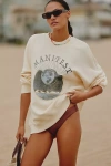 Spiritual Gangster Manifest Crew-neck Graphic Sweatshirt In Neutral
