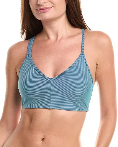 Spiritual Gangster Mercury 2-tone Longline Bra In Blue