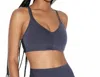 Spiritual Gangster Mercury 2-tone Longline Bra In Black In Gray
