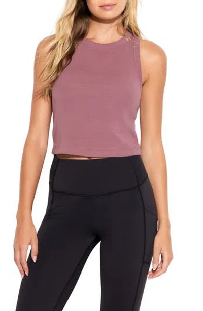 Spiritual Gangster Moss Rib Knit Tank In Pink