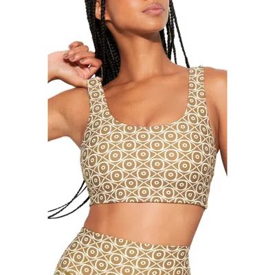 Spiritual Gangster Mystic Eye Delmar Longline Sports Bra In Verve
