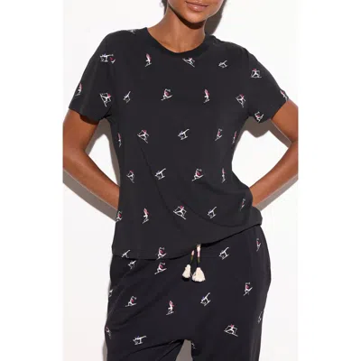 Spiritual Gangster Namaski Fairfax Embroidered T-shirt In Black