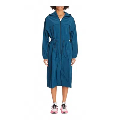 Spiritual Gangster Natasha Full Zip Long Jacket In Aqua In Blue