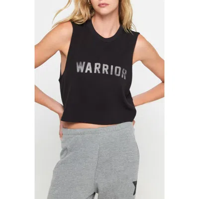Spiritual Gangster Nova Callie Cotton Crop Tank In Black