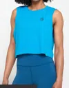 Spiritual Gangster Ombre Hamsa Callie Crop Tank In Azul In Multi