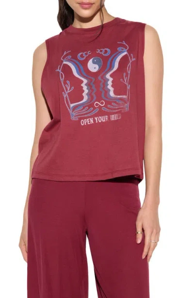 Spiritual Gangster Open Your Mind Vibe Tank In Red