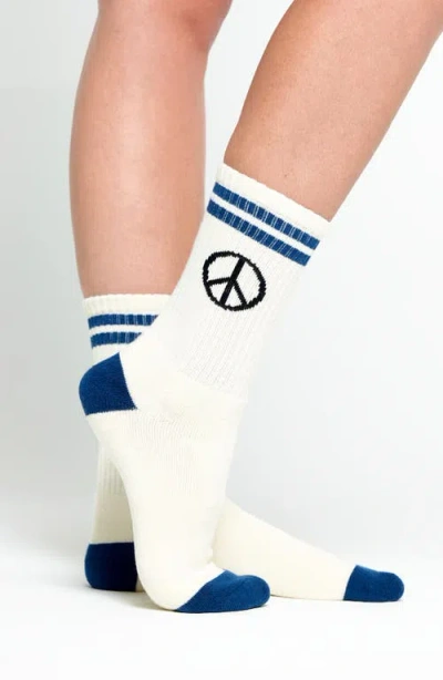 Spiritual Gangster Peace Crew Socks In White