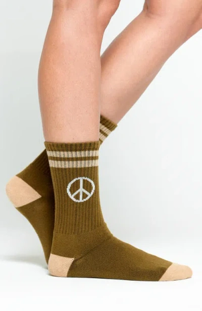 Spiritual Gangster Peace Crew Socks In Green