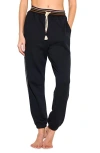 Spiritual Gangster Peace Embelem Hudson Cotton & Modal Sweatpants In Black